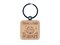 Fresh From The Farm Beehive Pure Honey Engraved Wood Square Keychain Tag Charm